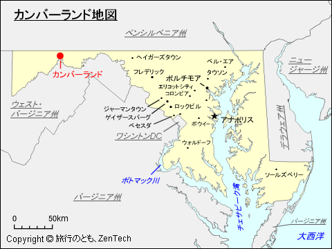 カンバーランド地図