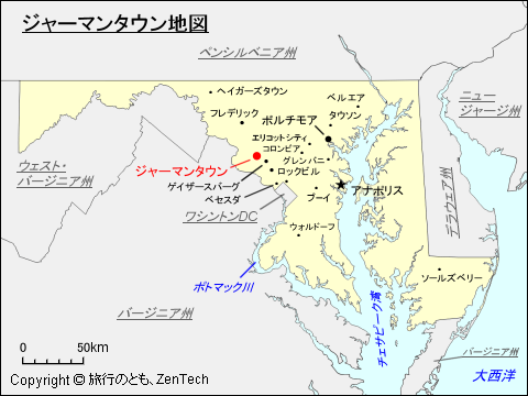 ジャーマンタウン地図