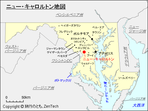 ニュー・キャロルトン地図