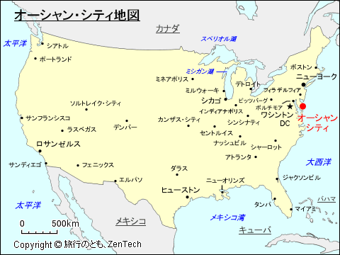 オーシャン・シティ地図