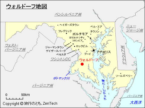 ウォルドーフ地図