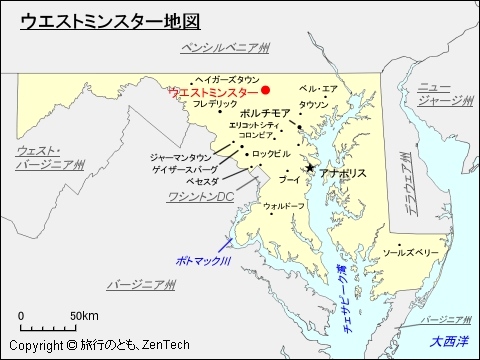 ウエストミンスター地図