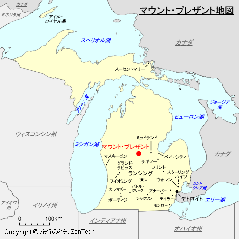 マウント・プレザント地図