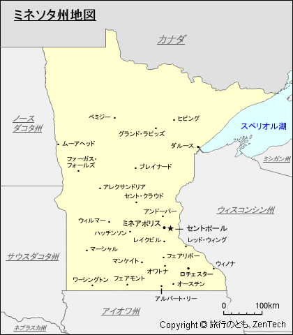 ミネソタ州地図