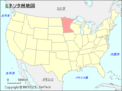 アメリカ合衆国ミネソタ州地図