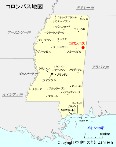 コロンバス地図