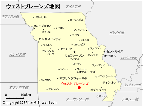 ウェストプレーンズ地図