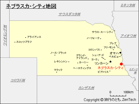 ネブラスカ・シティ地図