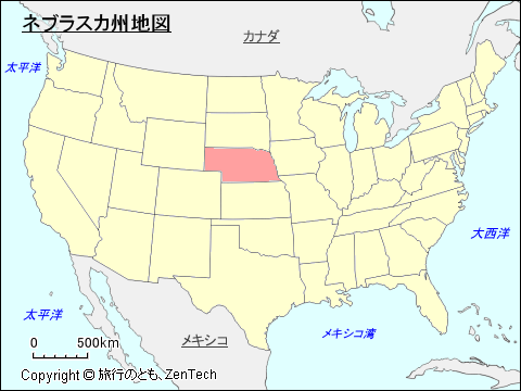 アメリカ合衆国ネブラスカ州地図