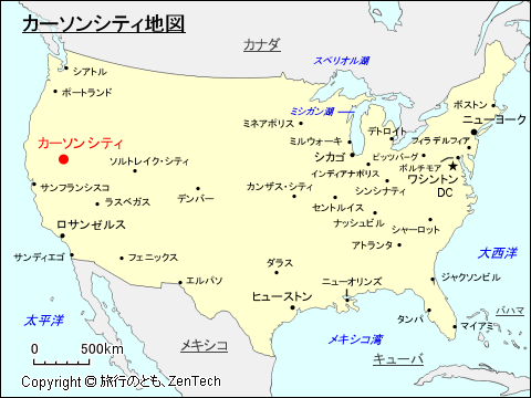 カーソンシティ地図