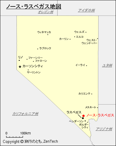 ネバダ州ノース・ラスベガス地図