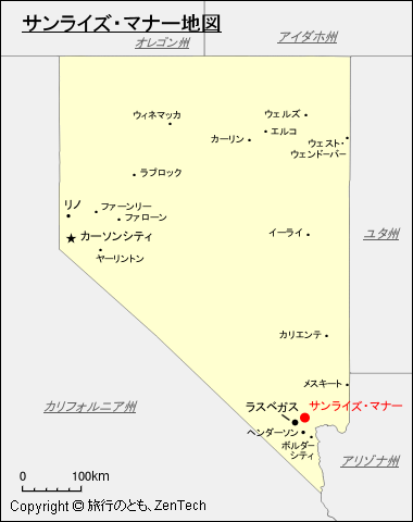 ネバダ州サンライズ・マナー地図