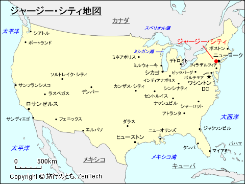 ジャージー・シティ地図