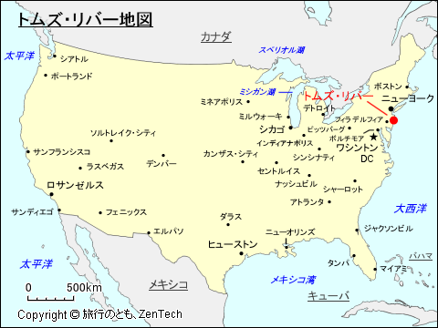 トムズ・リバー地図