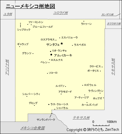 ニューメキシコ州地図