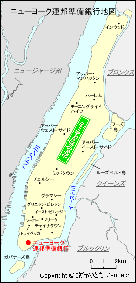 ニューヨーク連邦準備銀行地図