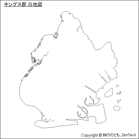 キングス郡 白地図