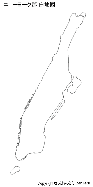 ニューヨーク郡 白地図