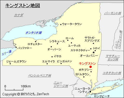 キングストン地図