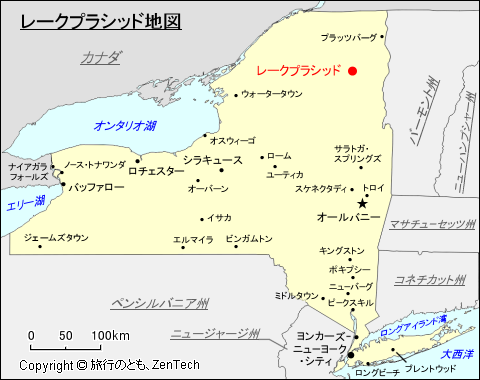 レークプラシッド地図