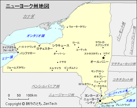 ニューヨーク州地図