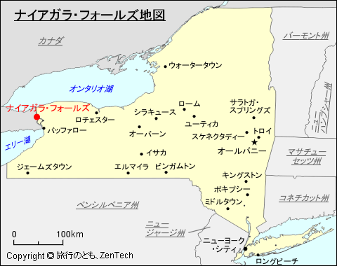 ニューヨーク州ナイアガラ・フォールズ地図