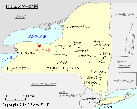 ニューヨーク州ロチェスター地図