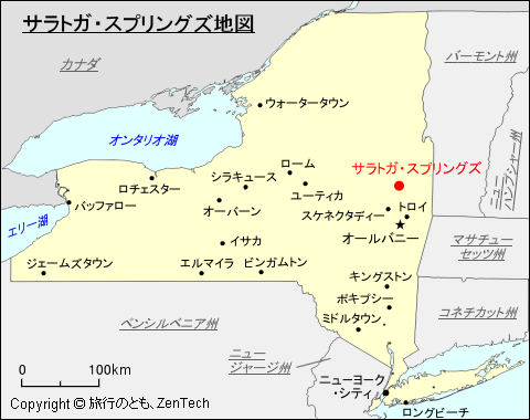 サラトガ・スプリングズ地図