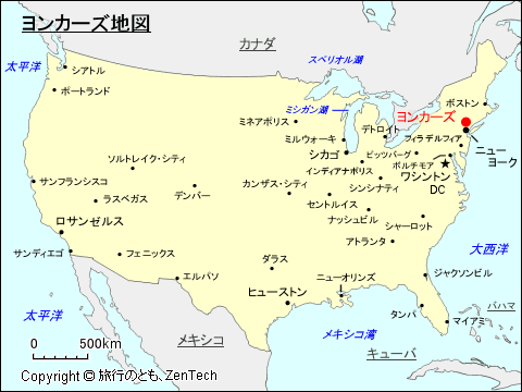 ヨンカーズ地図