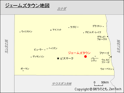 ジェームズタウン地図