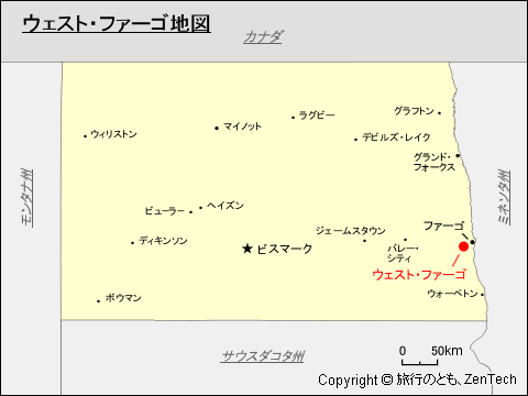 ウェスト・ファーゴ地図