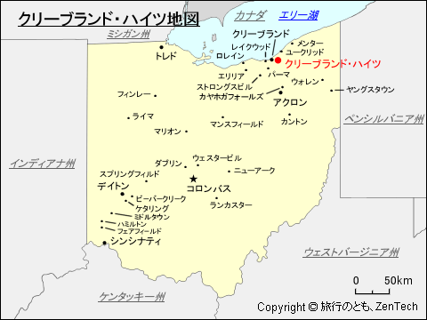 クリーブランド・ハイツ地図