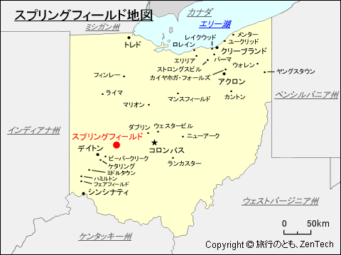 スプリングフィールド地図