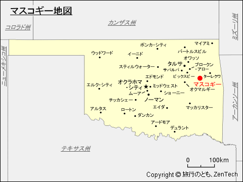 マスコギー地図