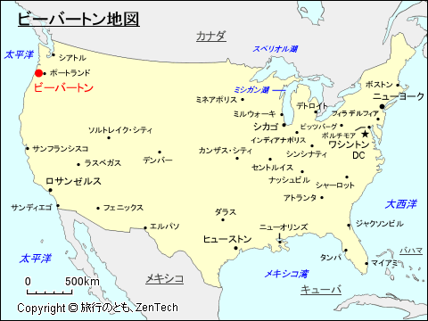 ビーバートン地図