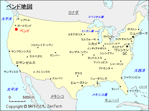 ベンド地図