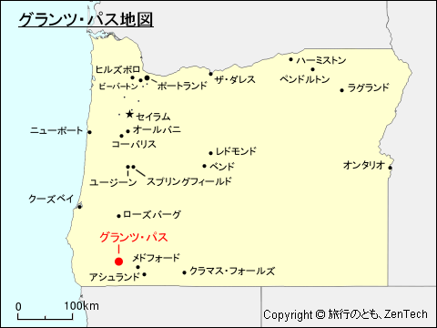 グランツ・パス地図