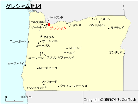 オレゴン州グレシャム地図