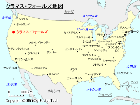 クラマス・フォールズ地図