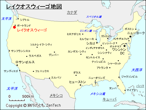 レイクオスウィーゴ地図