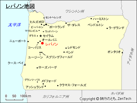 レバノン地図