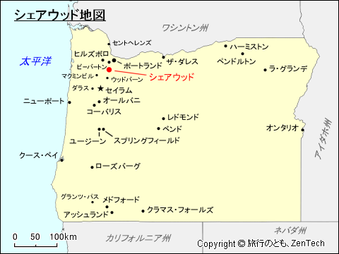 シェアウッド地図