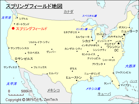 スプリングフィールド地図