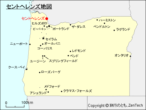 セントヘレンズ地図