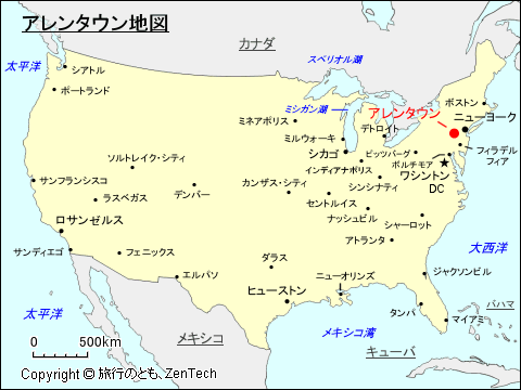 アレンタウン地図