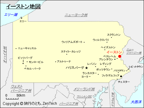 イーストン地図