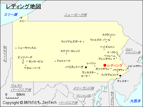 レディング地図