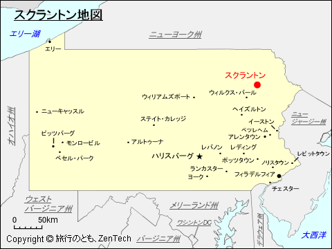 スクラントン地図