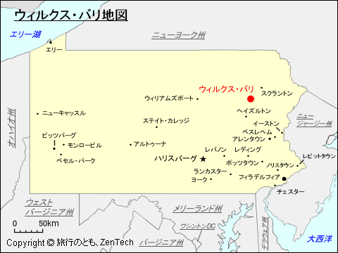 ウィルクス・バリ地図