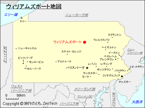 ウィリアムズポート地図